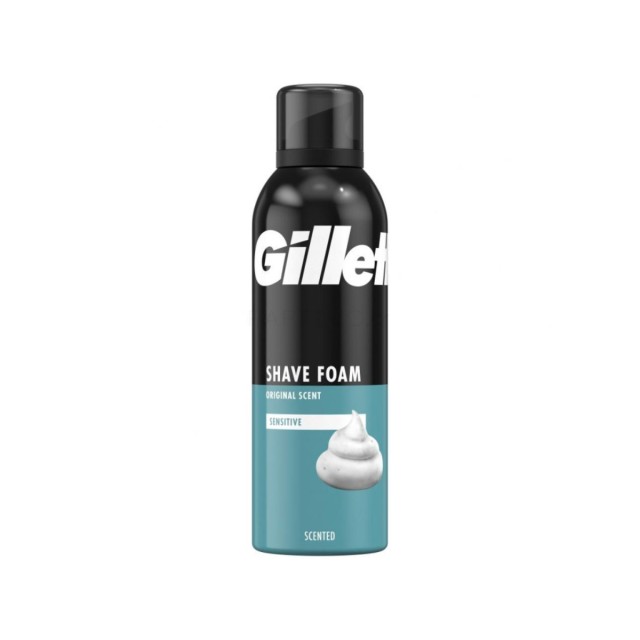 Gillette Classic Sensitive Αφρός Ξυρίσματος για Ευαίσθητες Επιδερμίδες 200ml
