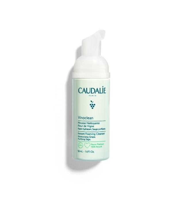 Caudalie Vinoclean Instant Foaming Cleanser Απαλός Αφρός Καθαρισμού Προσώπου 50 ml