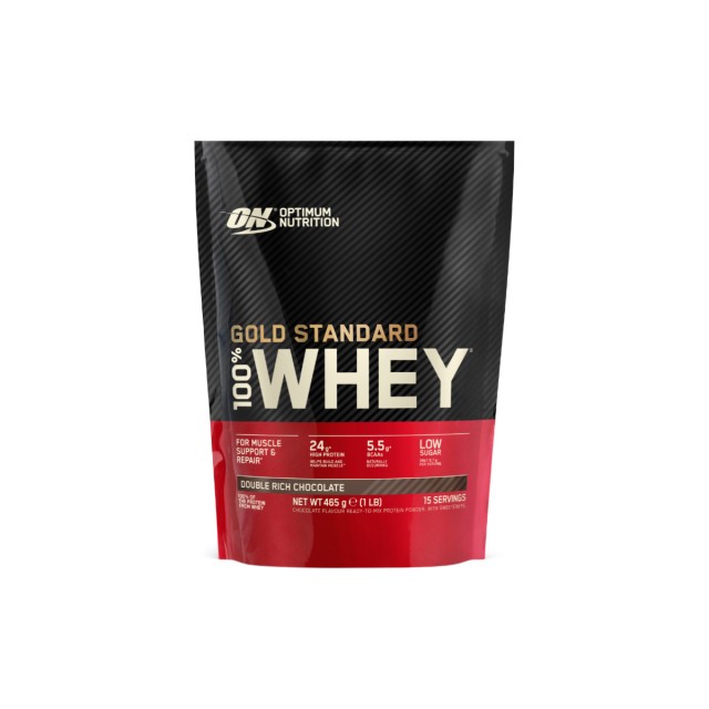 Optimum Nutrition Gold Standard 100% Whey Πρωτεΐνη Ορού Γάλακτος με Γεύση Double Rich Chocolate 450gr