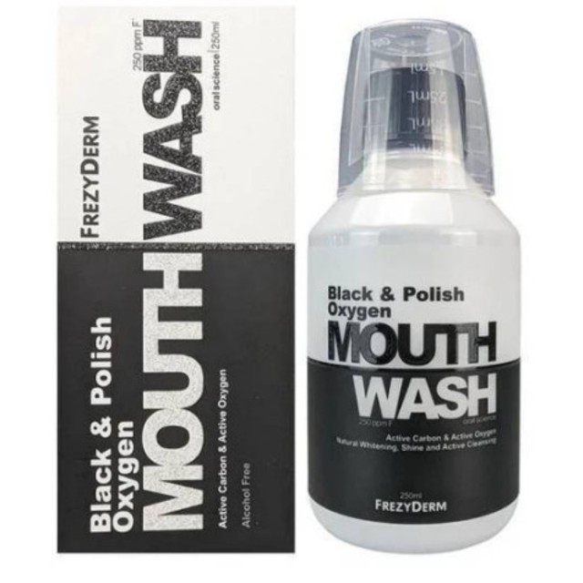 Frezyderm Black & Polish Oxygen Mouthwash Στοματικό Διάλυμα, 250ml