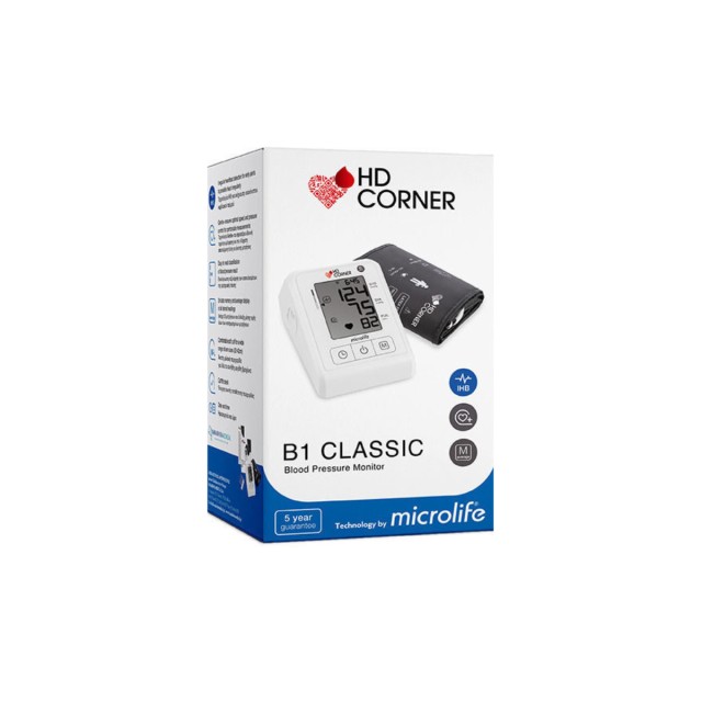 MICROLIFE - HD CORNER BP B1 CLASSIC ΨΗΦΙΑΚΟ ΠΙΕΣΟΜΕΤΡΟ ΜΠΡΑΤ