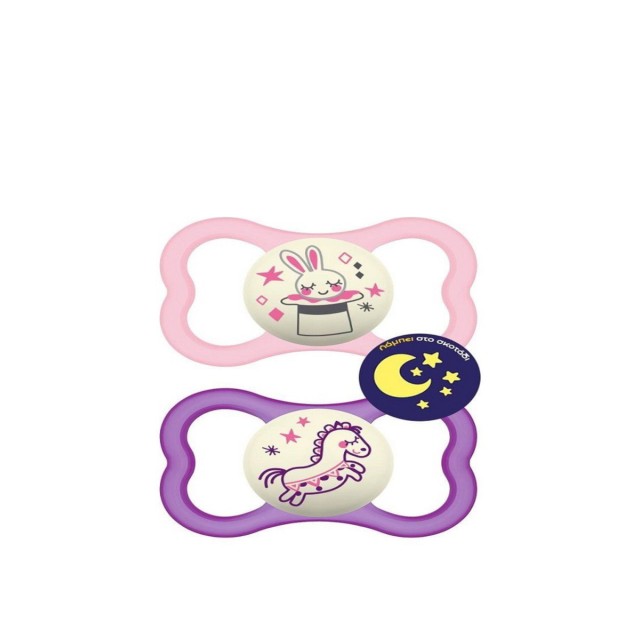 Mam Air Night Πιπίλα Σιλικόνης 16m+, 2τεμ