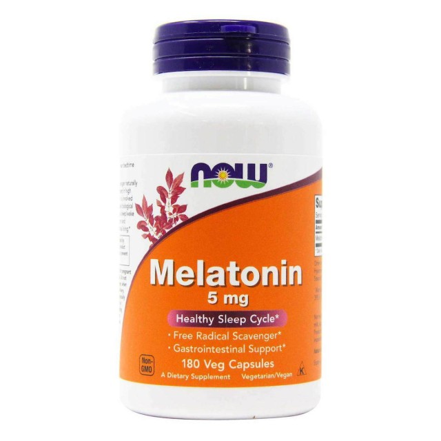 Now Foods Melatonin 5mg Συμπλήρωμα για τον Ύπνο 60 φυτικές κάψουλες