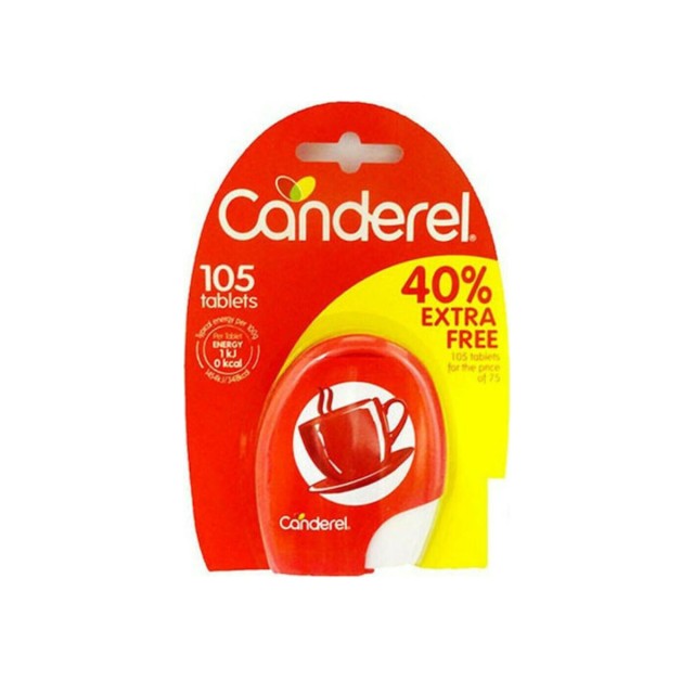 Canderel 40% Extra Free - Φυσικό Γλυκαντικό 105 Tabs Γλυκαντικό Δισκία 105 ταμπλέτες