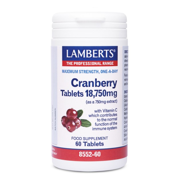 LAMBERTS CRANBERRY 18,750mg (as a 750mg extract) 60TABS