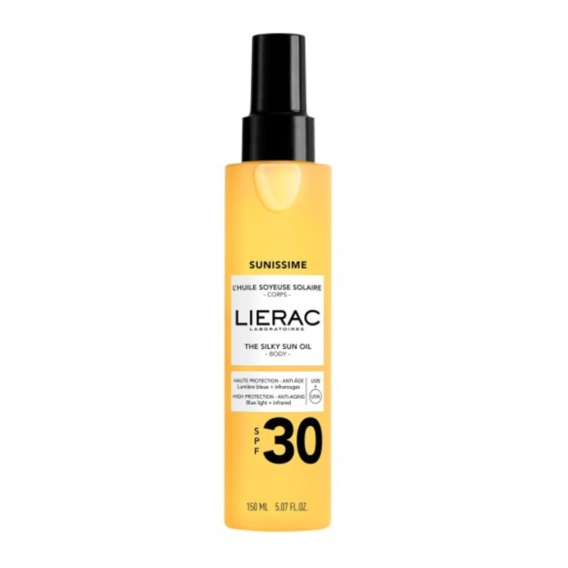 Lierac Sunissime The Silky Sun Oil Body Mεταξένιο Aντηλιακό Λάδι Σώματος SPF30, 150ml