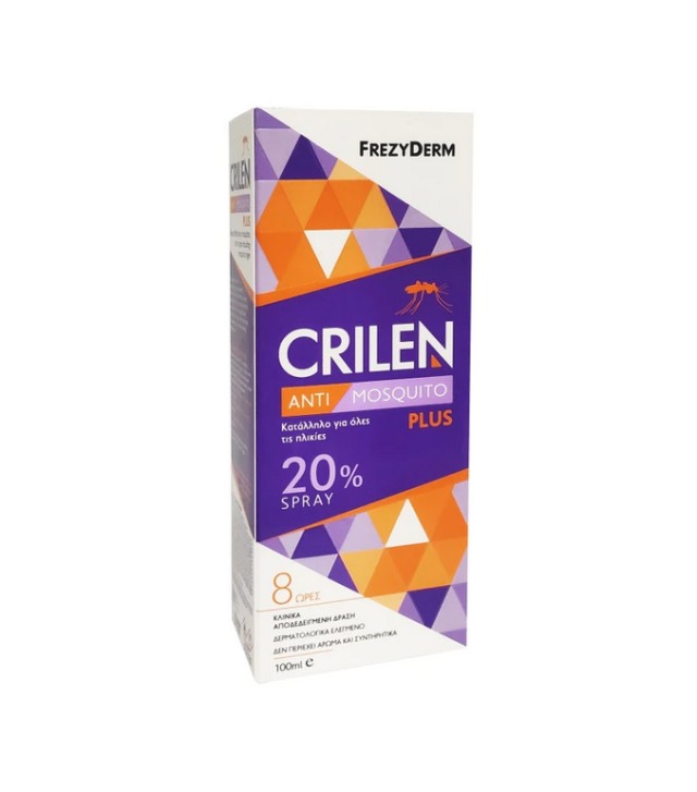 Frezyderm Crilen Anti-Mosquito Spray Plus Ενυδατικό Σπρέυ Κατά των Κουνουπιών με 20% IR3535 100ml