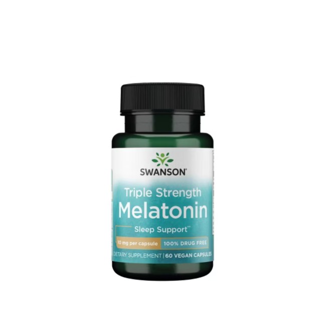 Swanson Triple Strength Melatonin 10mg Συμπλήρωμα για τον Ύπνο 60 κάψουλες