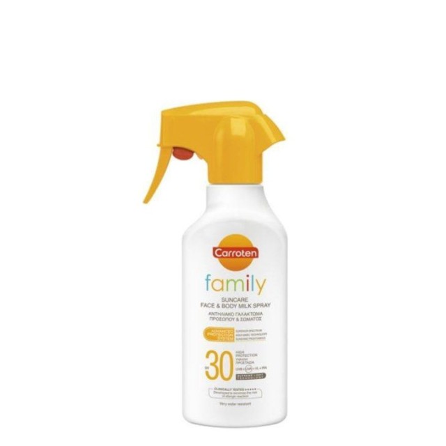 Carroten Family Suncare Face & Body Milk Spray Spf30 Προσώπου & Σώματος 270 ml